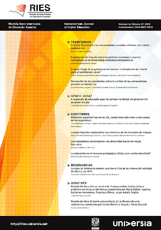 Go to journal home page - Revista Iberoamericana de Educación Superior